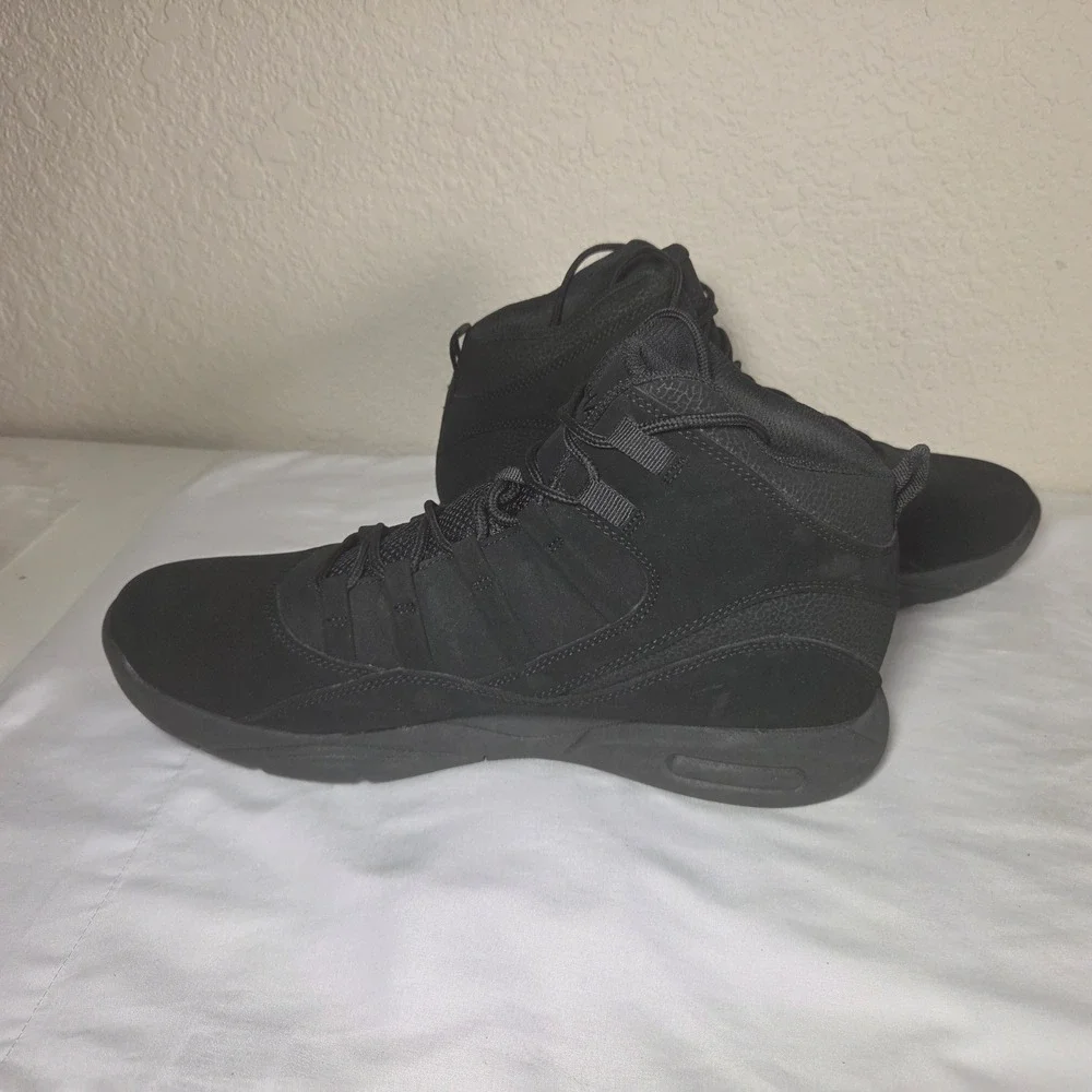 Shaq Fullpress Mens Basketball Shoes Triple Black High Top Sneakers 99887 SZ 12